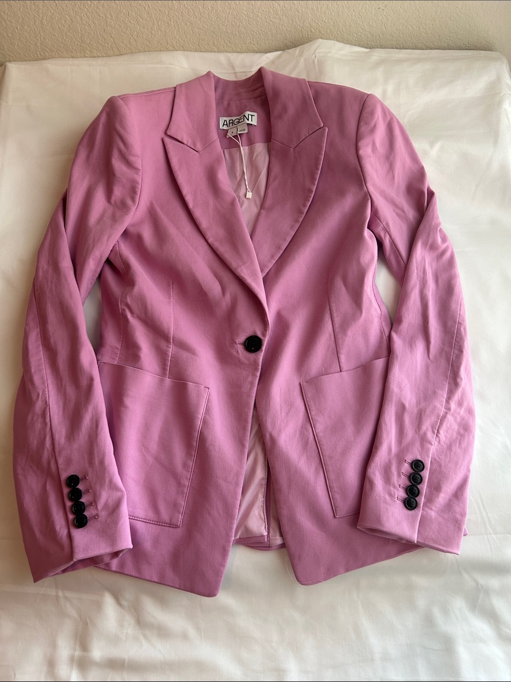 Argent Pink Single-Button Blazer
